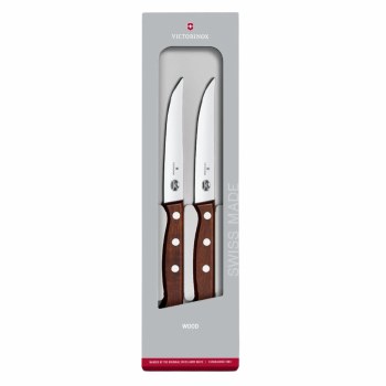 Wood 2 Piece Steak Set Straight 4.75"
