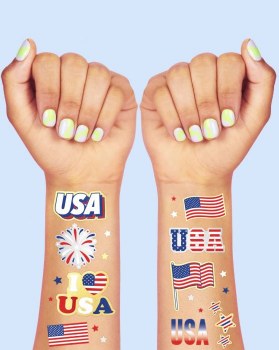 July 4th Foil Temporary Tattoos