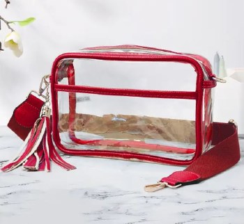 Crossbody Bag Clear Red