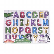 Peg Puzzle See-inside Alphabet