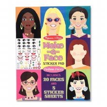 Make-a-Face Fashion Faces Sticker Pad