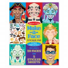 Make-a-Face Crazy Character Sticker Pad