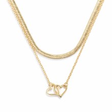 Layered Heart Gold Necklace