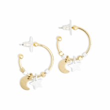 Giving Earrings Moon & Star