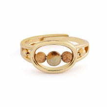 Be Calm Beaded Ring Gold