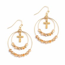 Beaded Prayer Earrings Champag