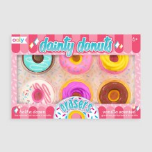 Dainty Donuts Vanilla Scented Puzzle Erasers Set of 6