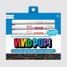 Vivid Pop! Opaque Water-Based Paint Markers - Classic Set of 8