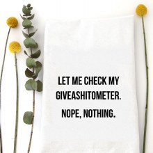 Tea Towel Giveashitometer