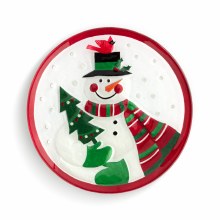 Fusion Snowman Round Plate 11"