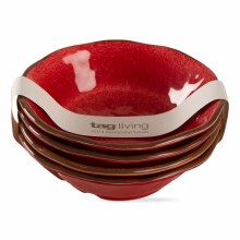 Melamine Veranda Bowls Set/4 Red