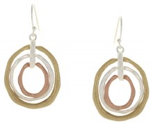 Earring Tri-color Circles