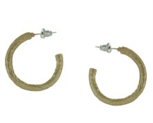 Earring Gold Braid C Hoop Post