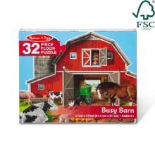 Floor Puzzle Busy Barn Shaped