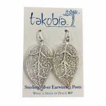 Earring Leaf Silver