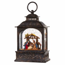 Water Lantern Lighted Nativity 8.5"