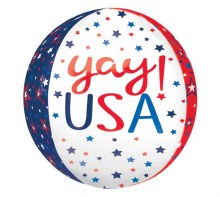 Foil Orbz 16" Yay Usa