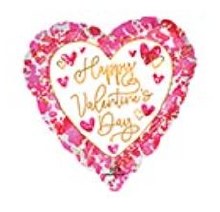 Foil Balloon 17" Valentine Heart Pink