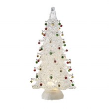 Lighted Ornament Tree with Swirling Glitter