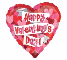 Foil Balloon 17" Happy Valentine's Day Playful Hearts