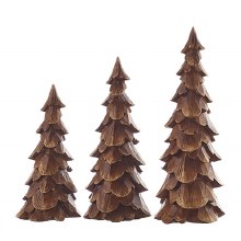 Wood Trees Set of 3