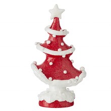 Whimsical Red & White Tree 9.75"