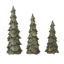 Green Trees Set of 3