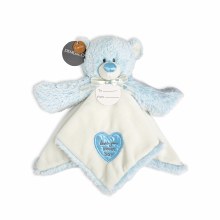 Teddy Rattle Blankie Blue