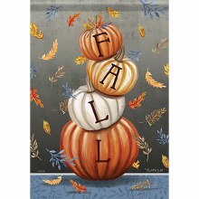 Garden Flag Fall Stack Pumpkin