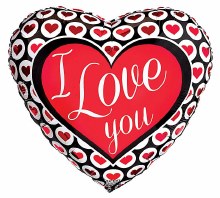 Foil Balloon 17" I Love You Hearts