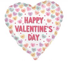 Foil Balloon 17" Happy Valentine's Day Candy Hearts