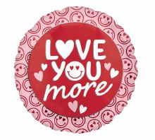 Foil Balloon 17" Love You More Smile