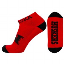 Husker No-Show Socks Red