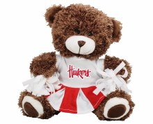 Nebraska Huskers Bear Cheerleader Plush