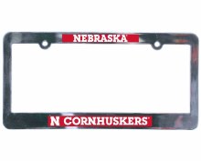 Nebraska Huskers Car Tag License Plate Cover Chrome