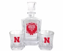 Nebraska Huskers Decanter Set with Glasses
