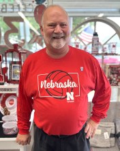Volleyball Nebraska Rectangle Red Long Sleeve Shirt 2XL