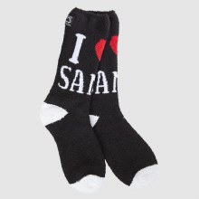 Holiday Gallery Textured Crew Sock I Heart Santa