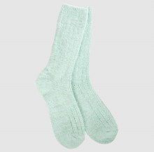 Holiday Ragg Feather Crew Sock Frosty Green