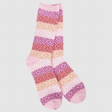 Weekend Gem Crew Socks Pink Multi