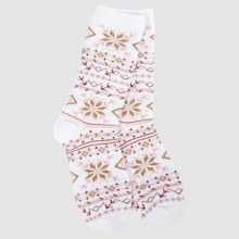 Holiday Mini Crew Socks Fair Isle White Multi