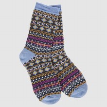 Holiday Mini Crew Socks Nordic Blue