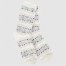 Holiday Feather Multi Stripe Crew Socks Wintertime