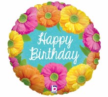 Foil Balloon 18" Birthday Bright Bloom
