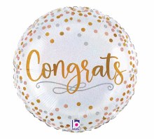 Foil Balloon 17" Congrats Confetti