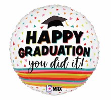 Foil Balloon 17" Happy Graduation You Did It!
