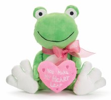 Plush Valentine Sitting Frog