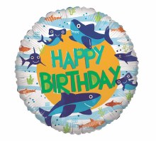 Foil Balloon 17" Birthday Shark