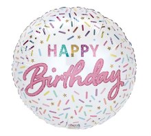 Foil Balloon 17" Birthday Sprinkle