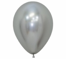 Latex Balloon 11" Reflex Silver